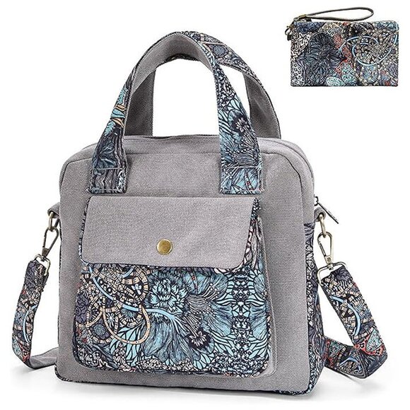 Black Butterfly Premium Canvas Shoulder Bag, Top Handle Bag , Green-p